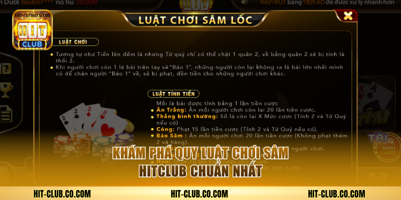 Khám Phá Bài Sâm - Siêu Phẩm Cá Cược Đình Đám Tại Hitclub 2 Bộ quy luật chơi sâm chi tiết nhất cho hội viên